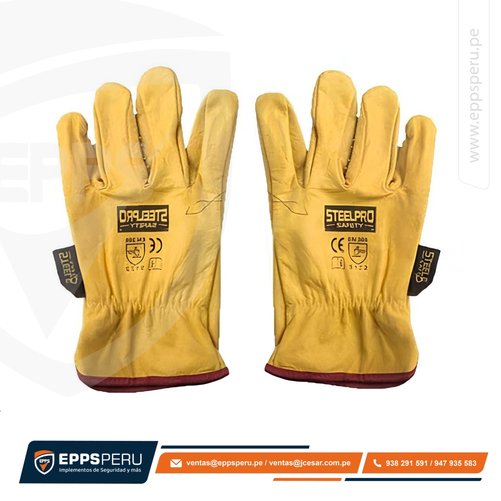 Guantes de Badana Amarillo Steelpro