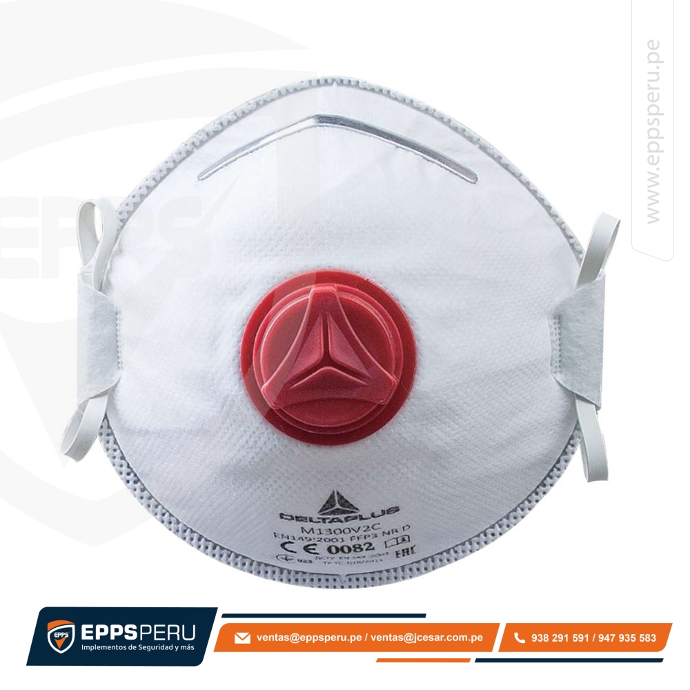 Mascarillas de Uso Único FFP3 con Válvula M1300V2 Delta Plus
