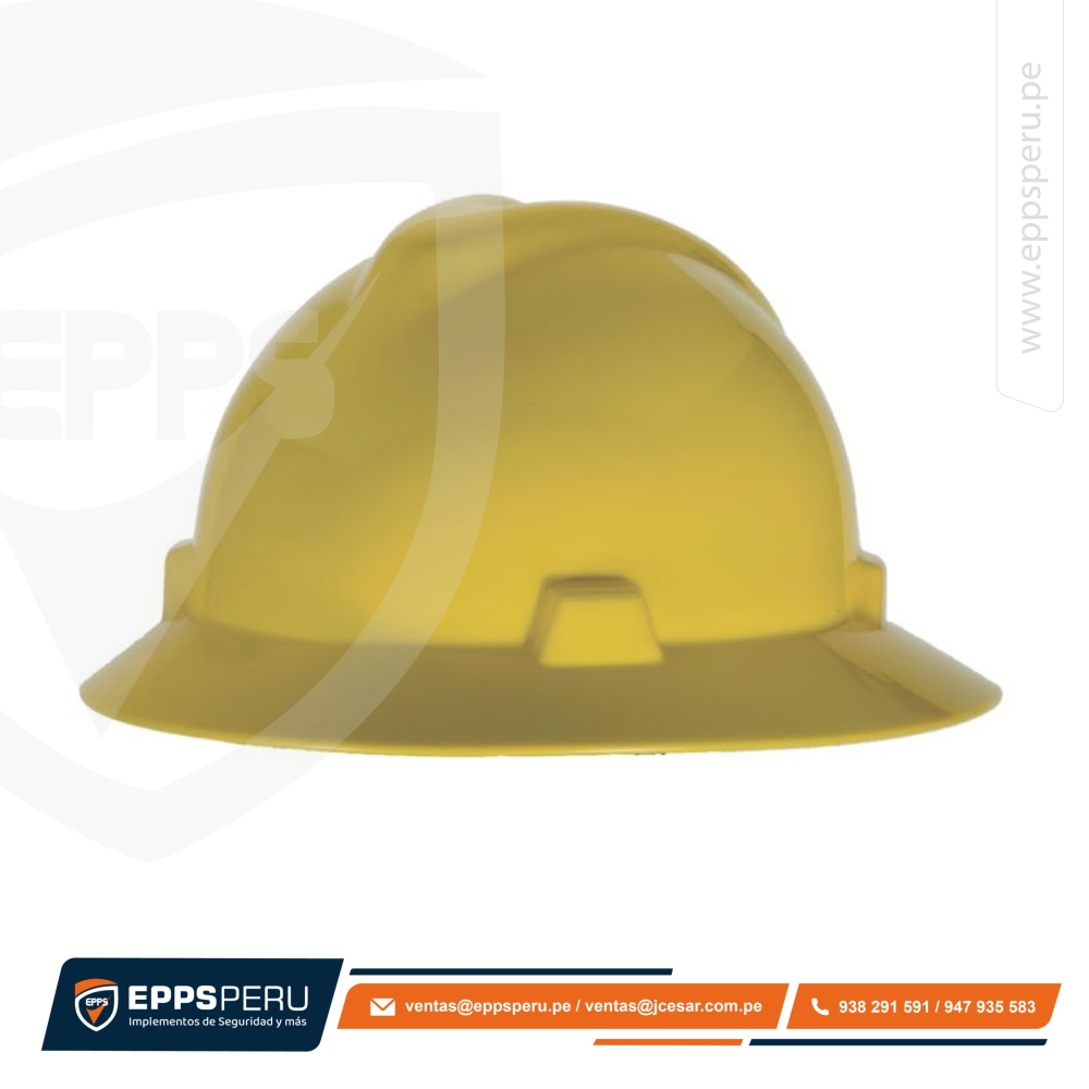 Casco de Seguridad MSA V-Gard Minero Ala Ancha