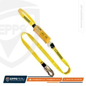 Línea de vida con amortiguador de caída, 1 gancho de 3/4” y 1 anillo dieléctrico DN1PD Hauk